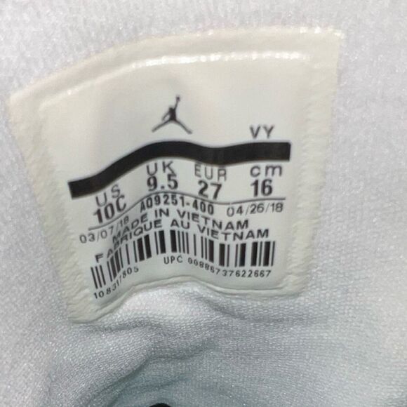 Toddler Jordan Max Aura GS 'Light Aqua' Sneakers Size 10 C - Picture 9 of 9